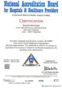 NABH Certificate for Best eyecare services